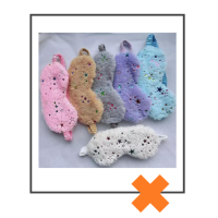 Slaapmasker fluffy paars met sterren